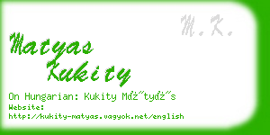 matyas kukity business card